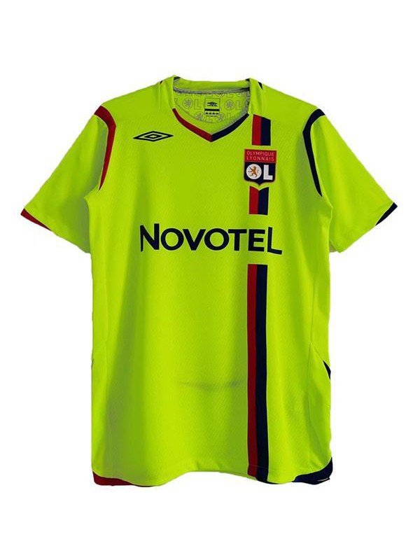 Lyon maglia da calcio retrò da trasferta del Lione UEFA Champions League match da uomo seconda maglia da calcio sportiva da calcio verde 2008-2009